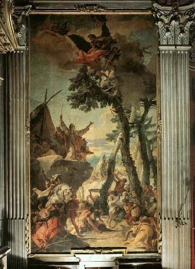 TIEPOLO, Giovanni Domenico The Gathering of Manna Spain oil painting art